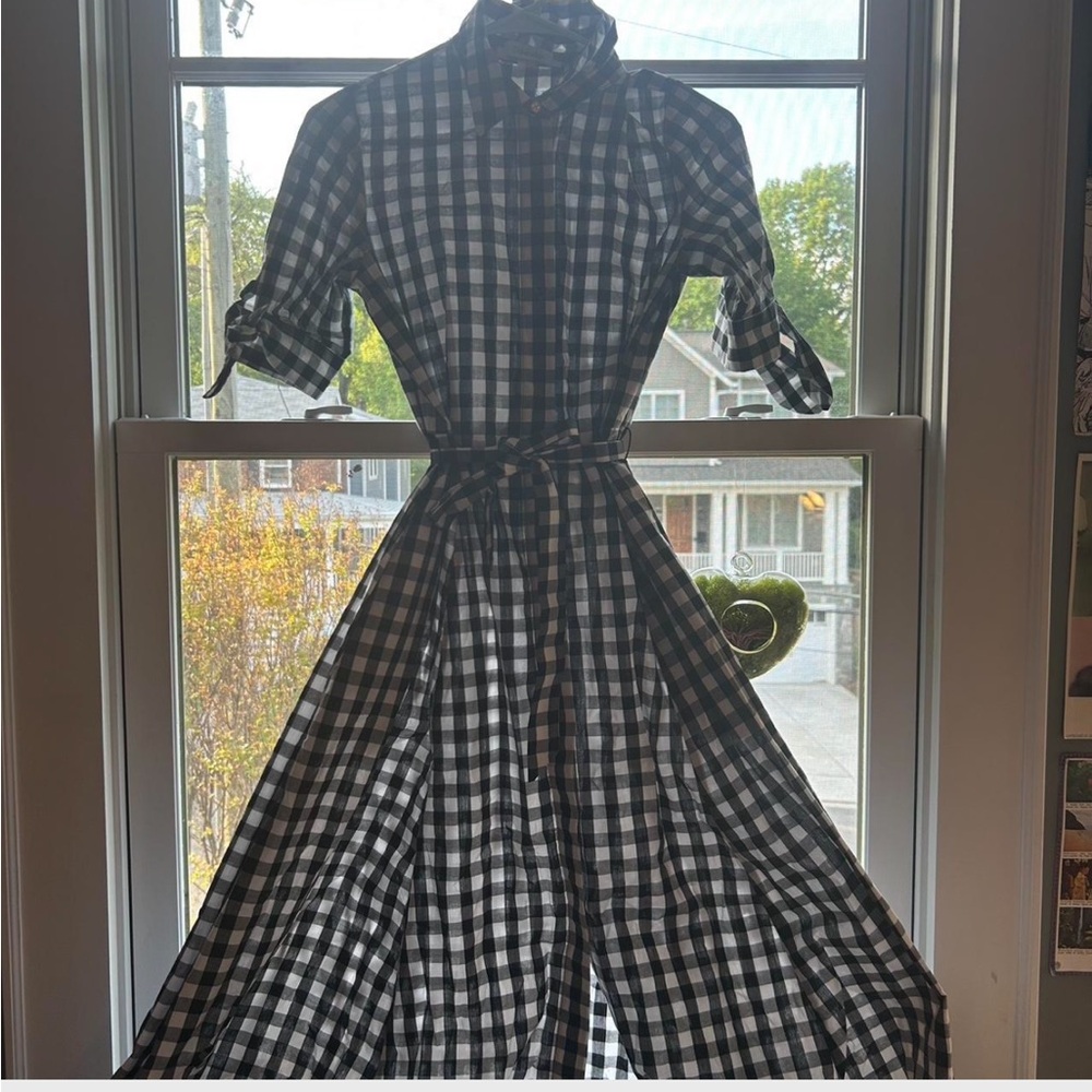 Calvin Klein Gingham Black and White Dress
